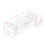 Banc de lit en velours rose