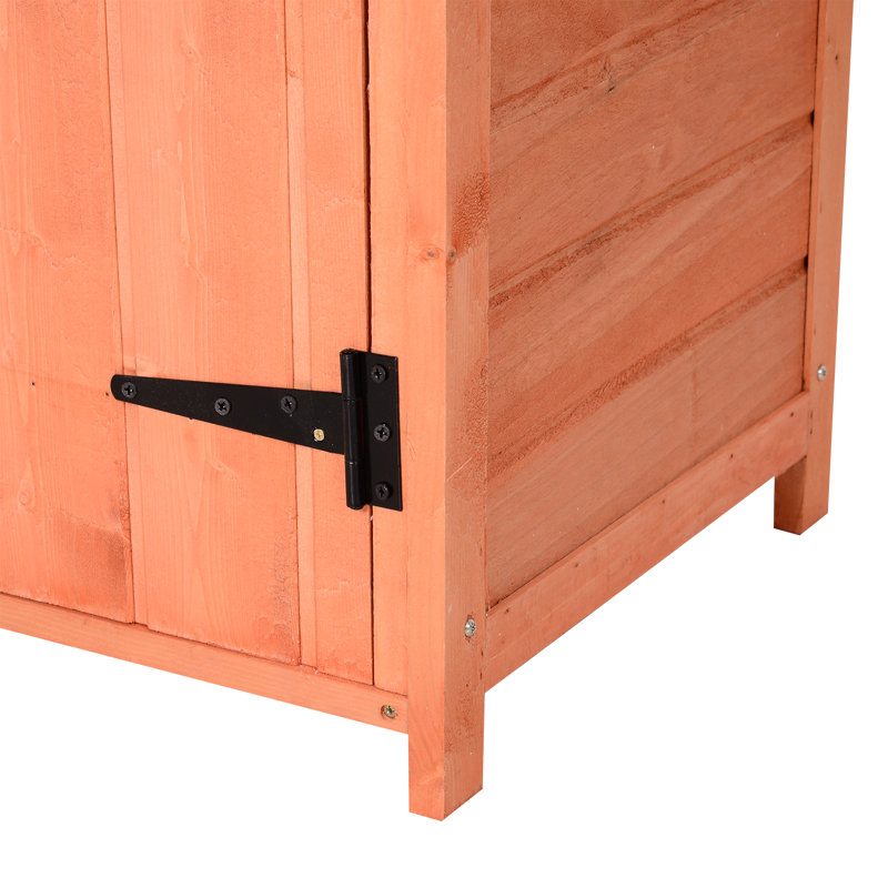 4 ft. W x 2 ft. D Solid Wood Pent Tool Shed