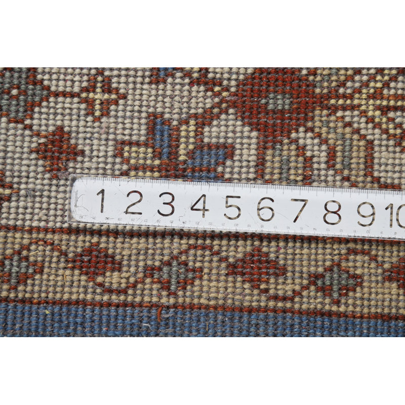 Blue Geometric Oushak Indian Area Rug 9x12
