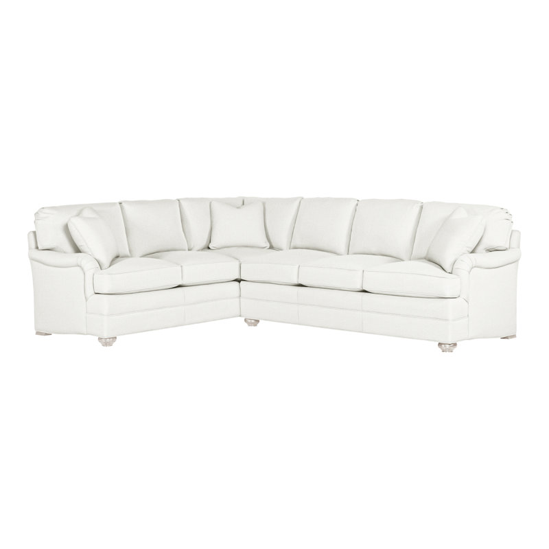 American Bungalow 2-Piece East Lake L- Sectional, Kempsey Sheepskin, Casa Blanca
