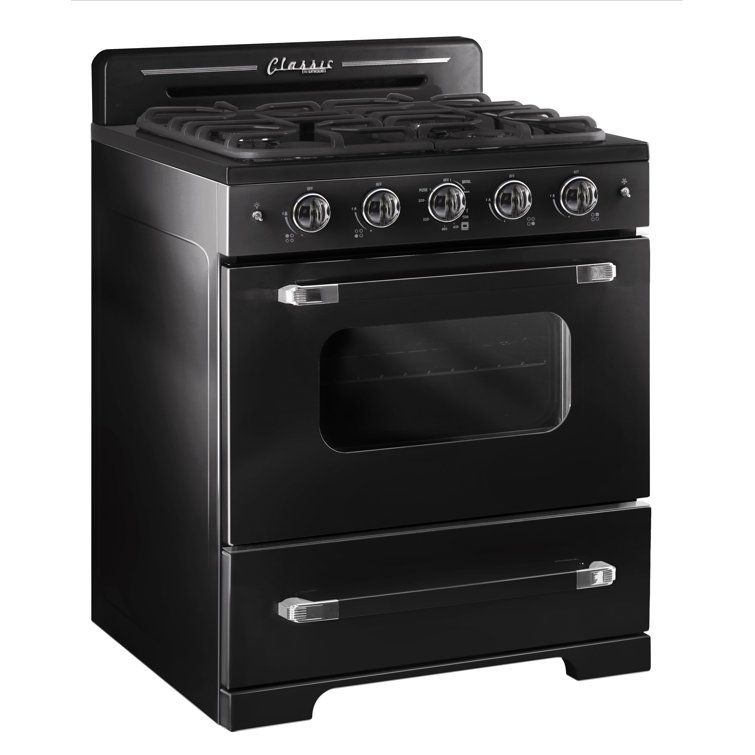 Classic Retro 30" 4 burner 3.9 cu. ft. Freestanding Gas Range with Convection Oven
