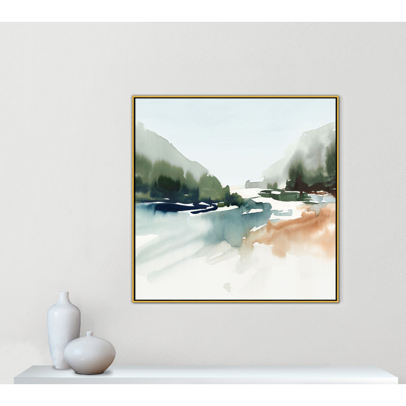 Harmonious Lake - Square Version Print by Isabelle Z, 46.5" H x 46.5" W, Gold