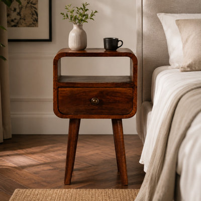 30cm W Solid Wood Bedside Table