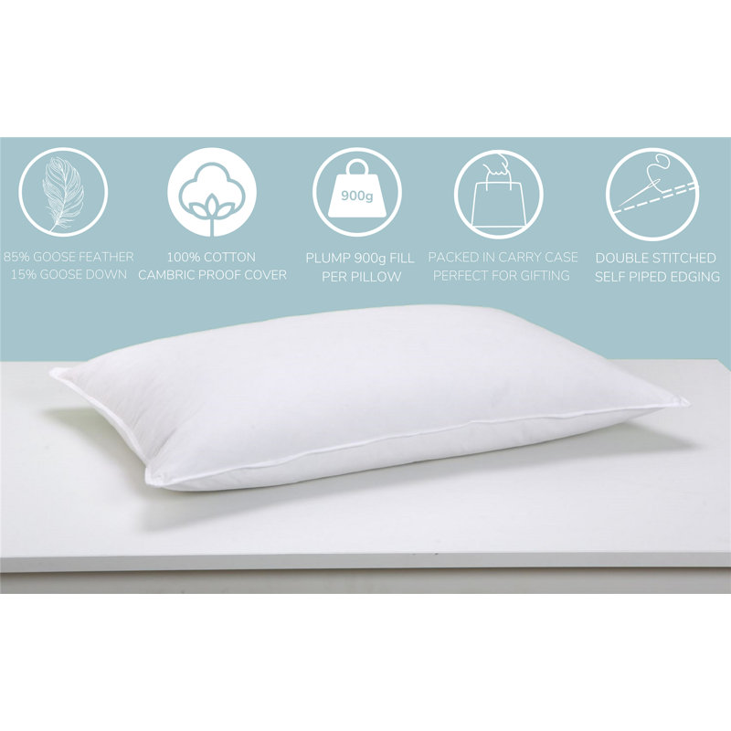 Akrati Feathers L45 x W70cm Soft-Medium Support Pillow