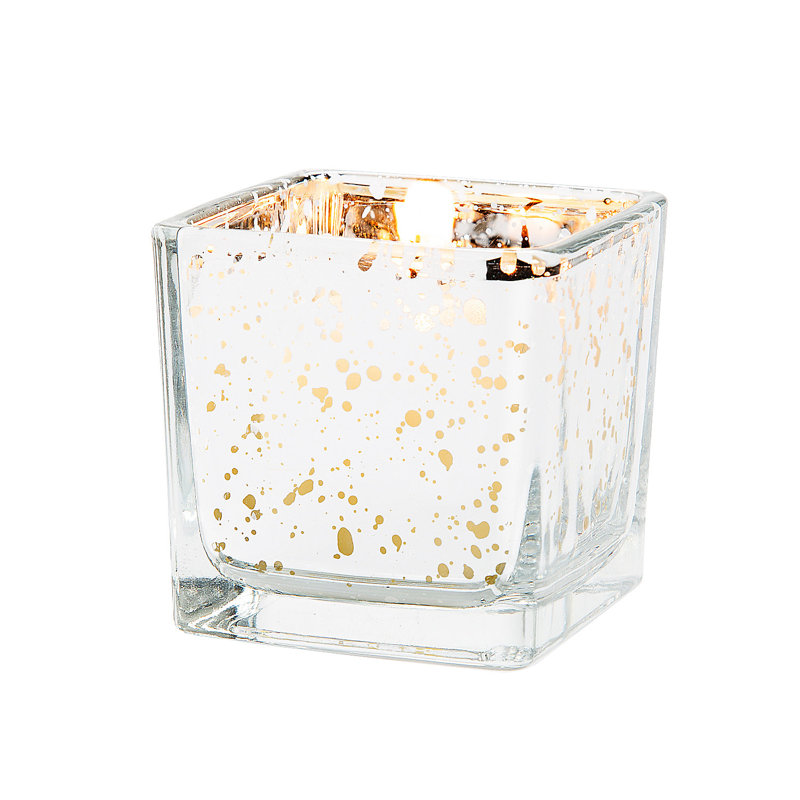 Accessoires de bougie de table en verre, Blanc, H 4,6 po x l 8,7 po x P 11,3 po