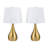 Set Of 2 Metal Table Lamp With Shade-1087500675