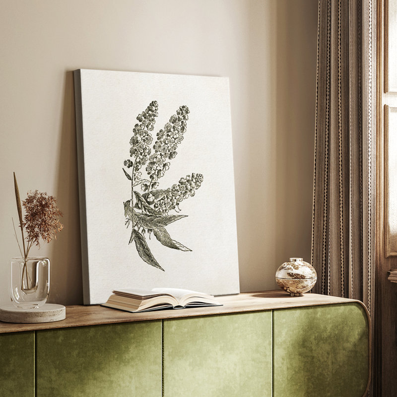 Motif floral rétro vintage Cccxxiii - galerie Cavas, H 48 po x l 32 po