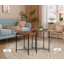 Table de bout en rotin en plastique tissé à la main avec plateau réversible (à utiliser comme table ou plateau de service), pour le salon, le balcon de la chambre à coucher