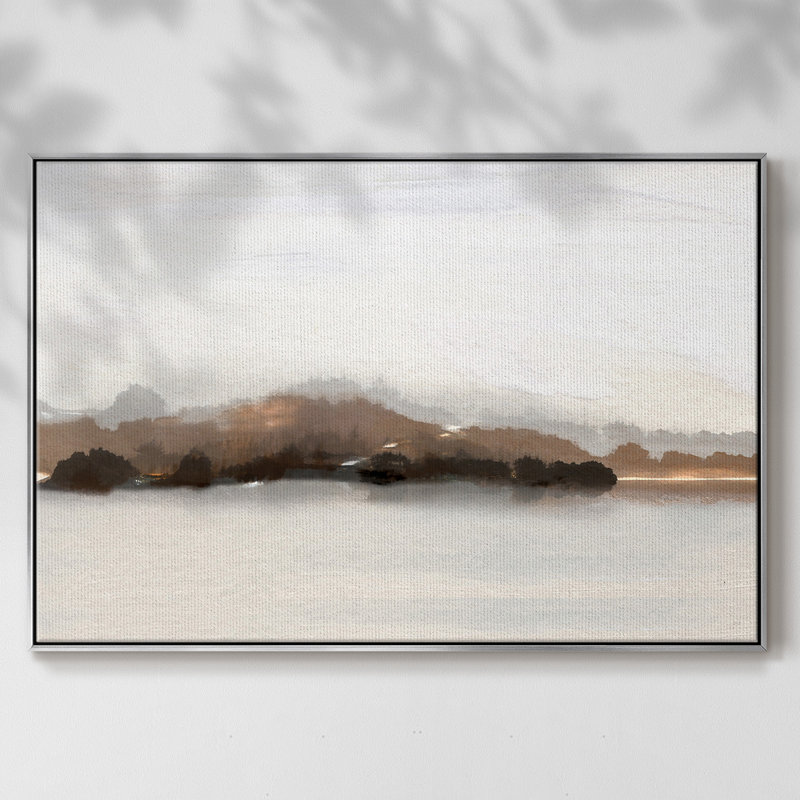 Slauson Mountain At Dusk, reproduction d'art sur toile, H 25 po x l 37 po x P 2 po, Argent