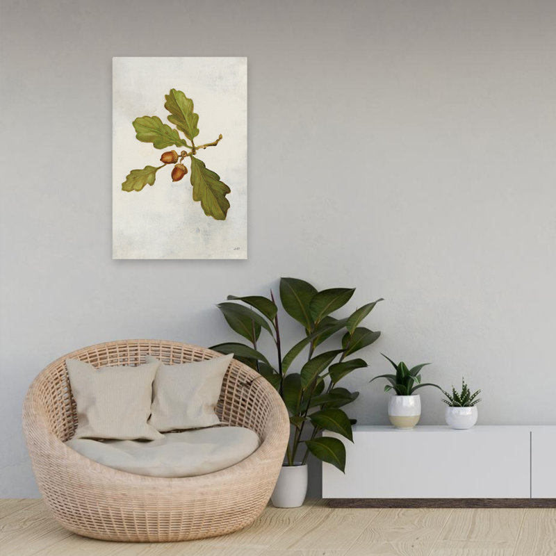 Branche de chêne contemporaine gris et blanc, H 24 po x l 16 po
