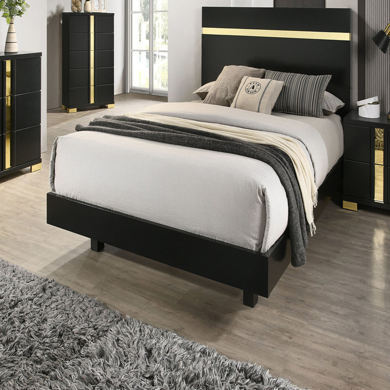 Mobilier de chambre à coucher moderne à DEL moderne