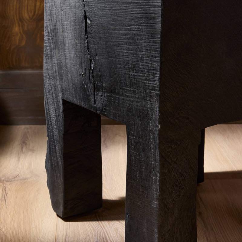 Hoarce Planter - Burnt Reclaimed, 25.75" H x 16" W x 16" D, Carbonized Black