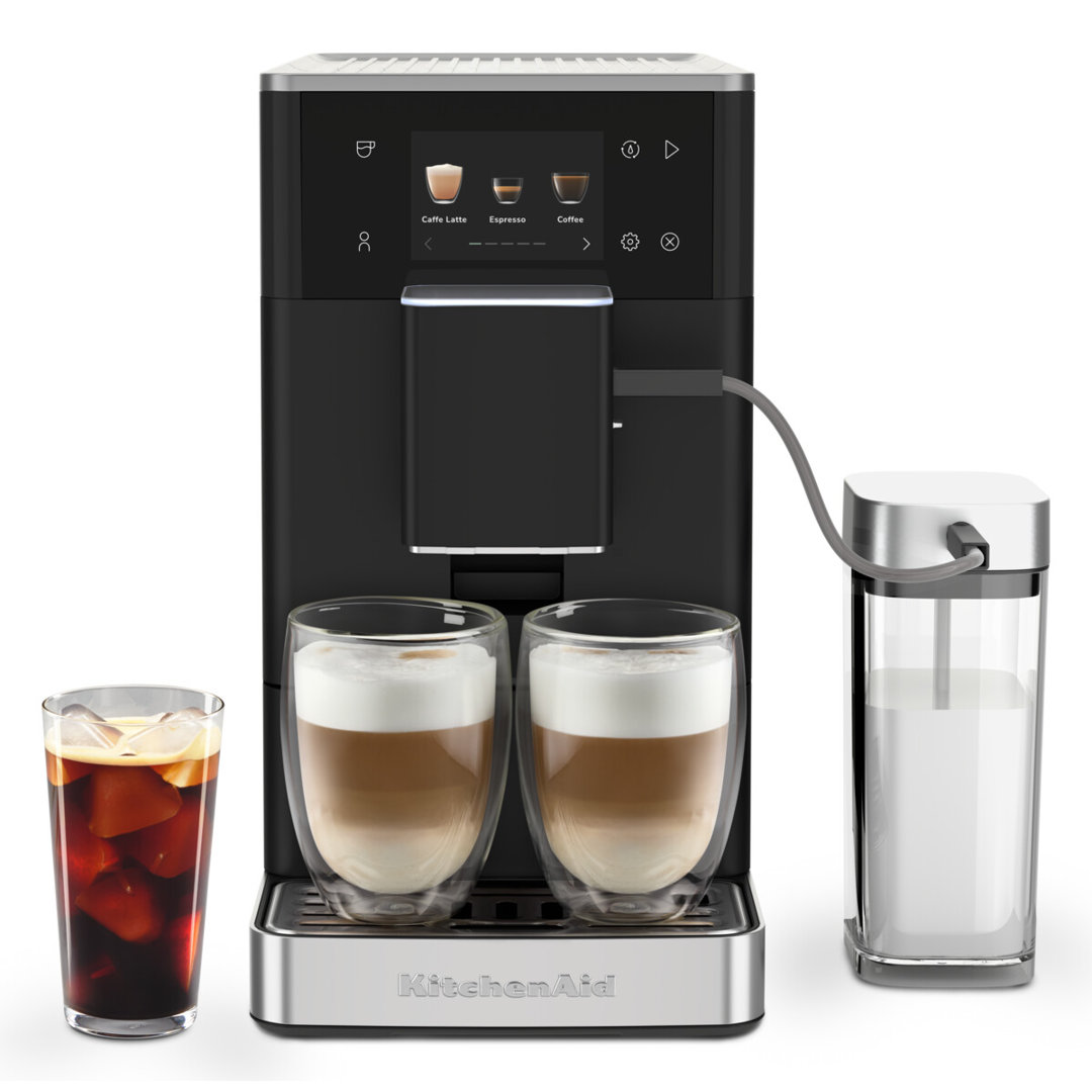 KitchenAid KF4 Fully Automatic Coffee Machine with Iced Coffee Function in Black - Image 2