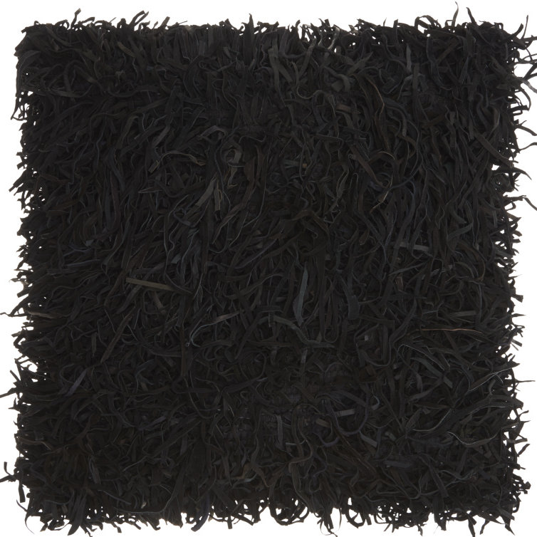  Coussin en cuir, Noir