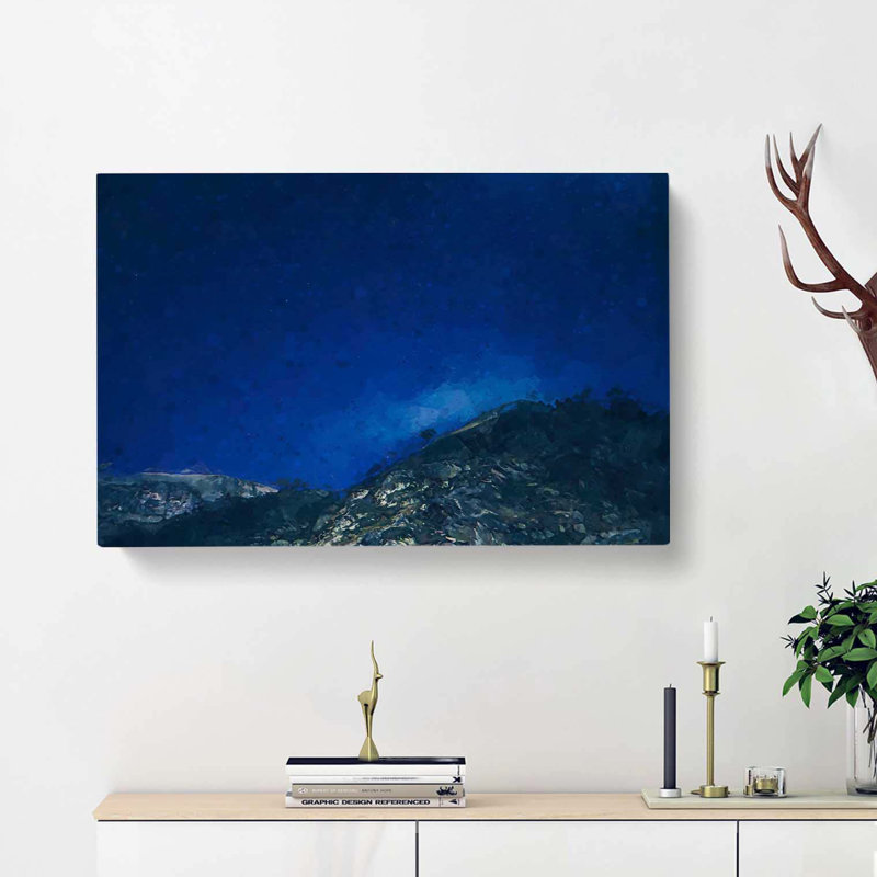 Starry Sky Over Andorra In Abstract - Wrapped Canvas, 40cm H x 60cm W x 3cm D