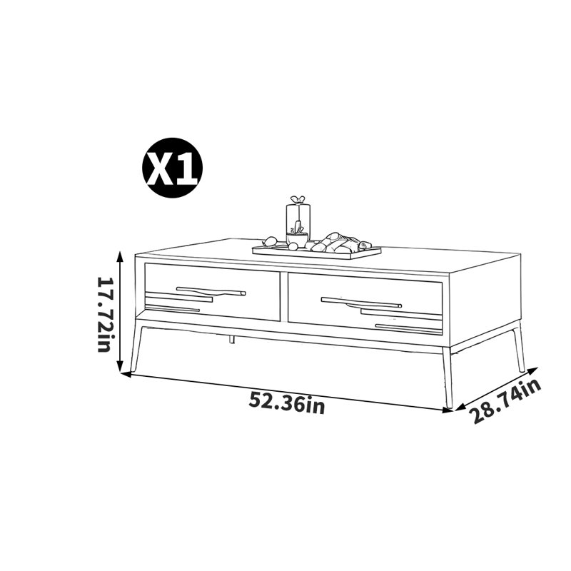 Modern style minimalist coffee table