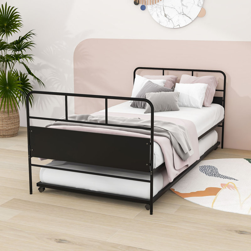 Twin Platform Bed with Trundle