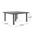 Table de salle à manger d'extérieur moderne en rotin carré de 64 po, table de patio carrée avec structure en fer robuste, conception en rotin toutes saisons pour la cour, le jardin et la piscine