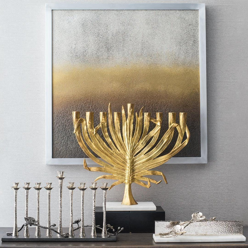 Palm Menorah, Gold