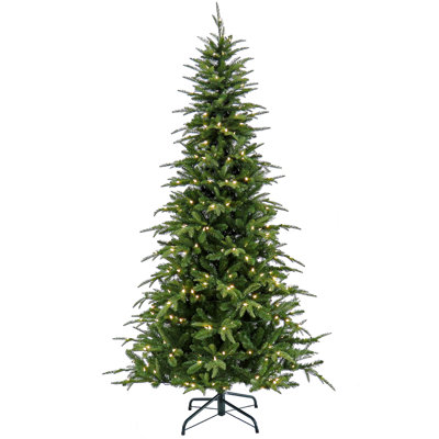 7.5 Ft. Pre-Lit Backer Pine Tree With LED Lights
