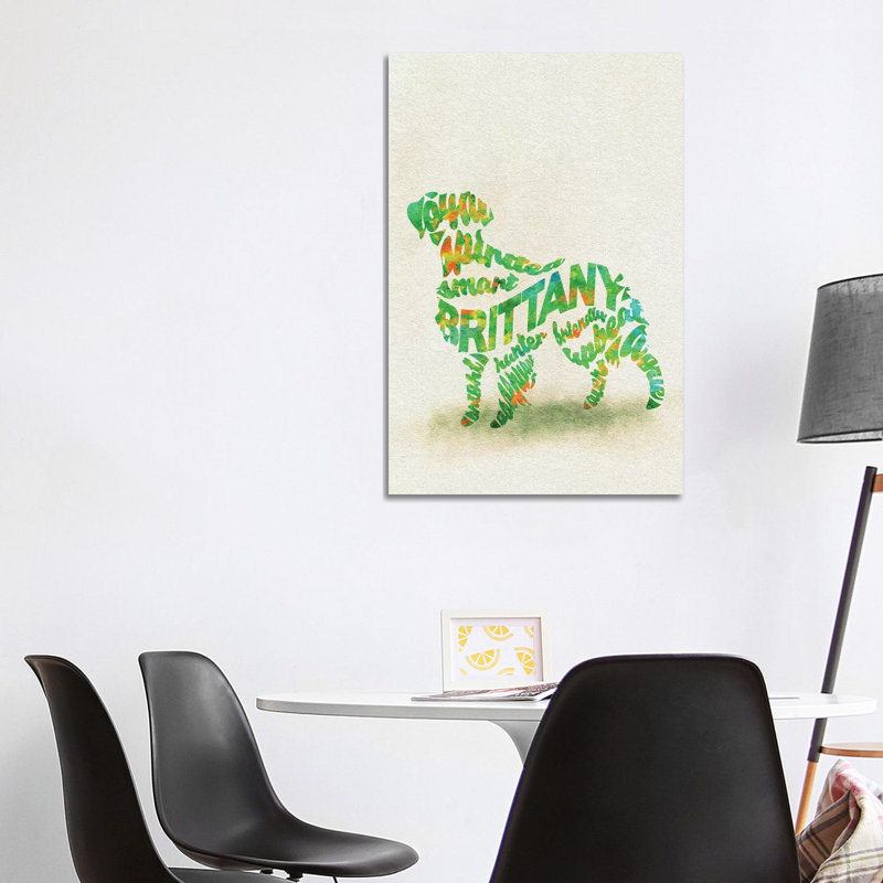 Brittany Spaniel 1 Piece Wrapped Canvas Painting, 101.6 cm H x 66.04 cm W x 3.175 cm D