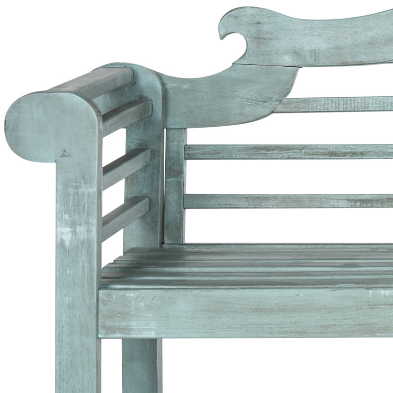 Banc de jardin en bois Kalandria, Bleu maisonnette de plage