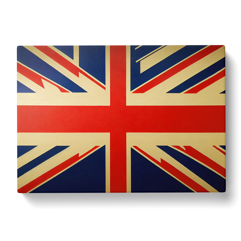 Union Jack Flag Concept Vol.1 - Wrapped Canvas, 50cm H x 76cm W x 3cm D