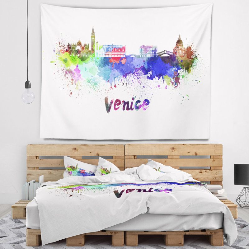 Tapisserie de venise skyline Cityscape, H 50 po x l 60 po