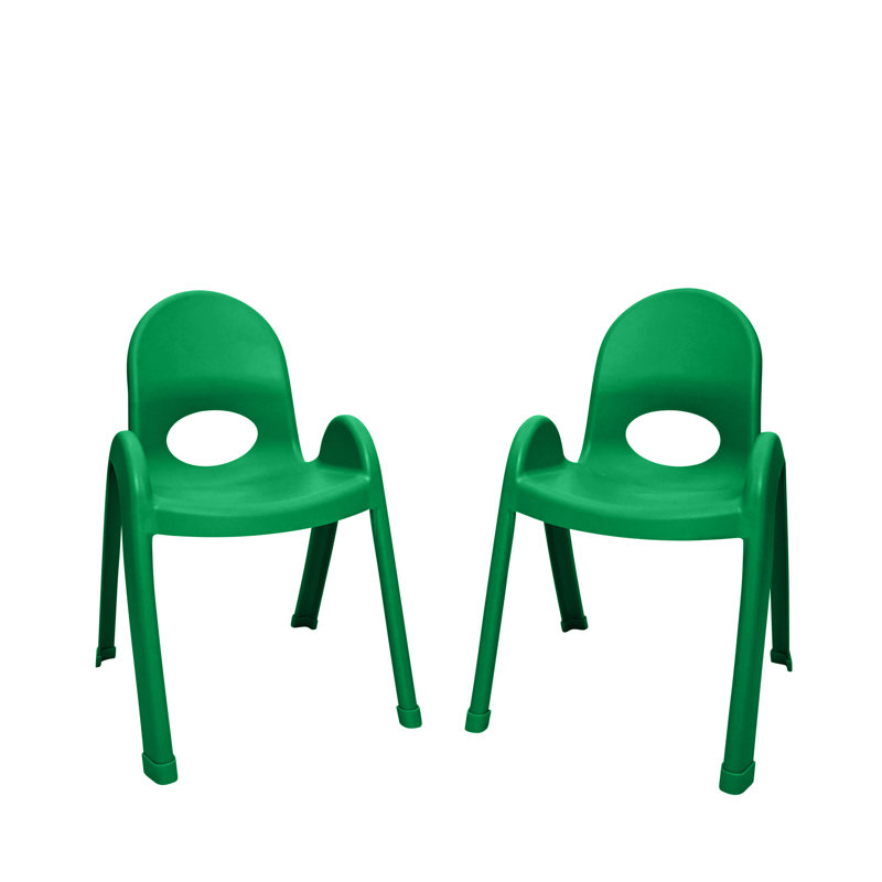 Chaise pour enfant 13 "Value Stack - ensemble de 2, Vert