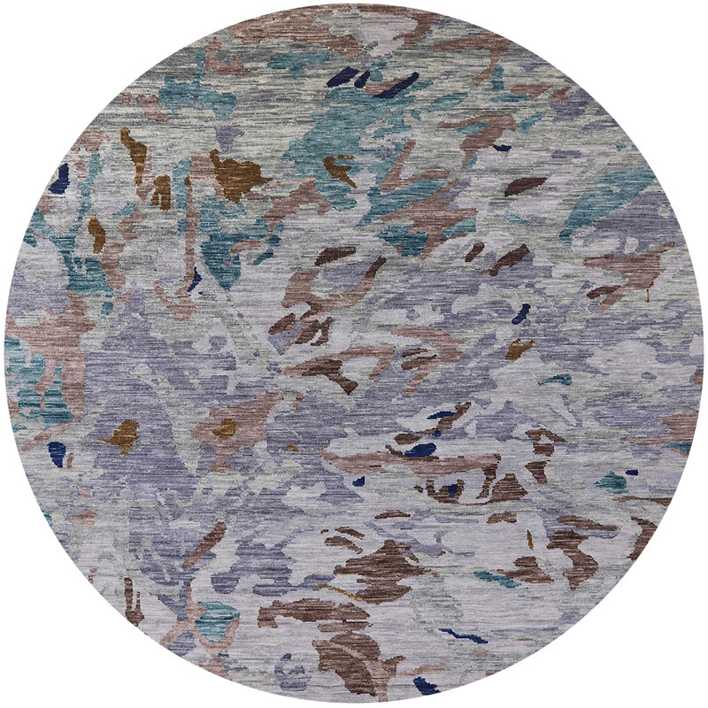 Ajavian Moroccan Indoor Rug, Round 8'