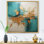 Turquoise Tranquillity III - Abstract Landscape Canvas Wall Art