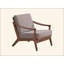 Fauteuil d'appoint en tissu et finition brune
