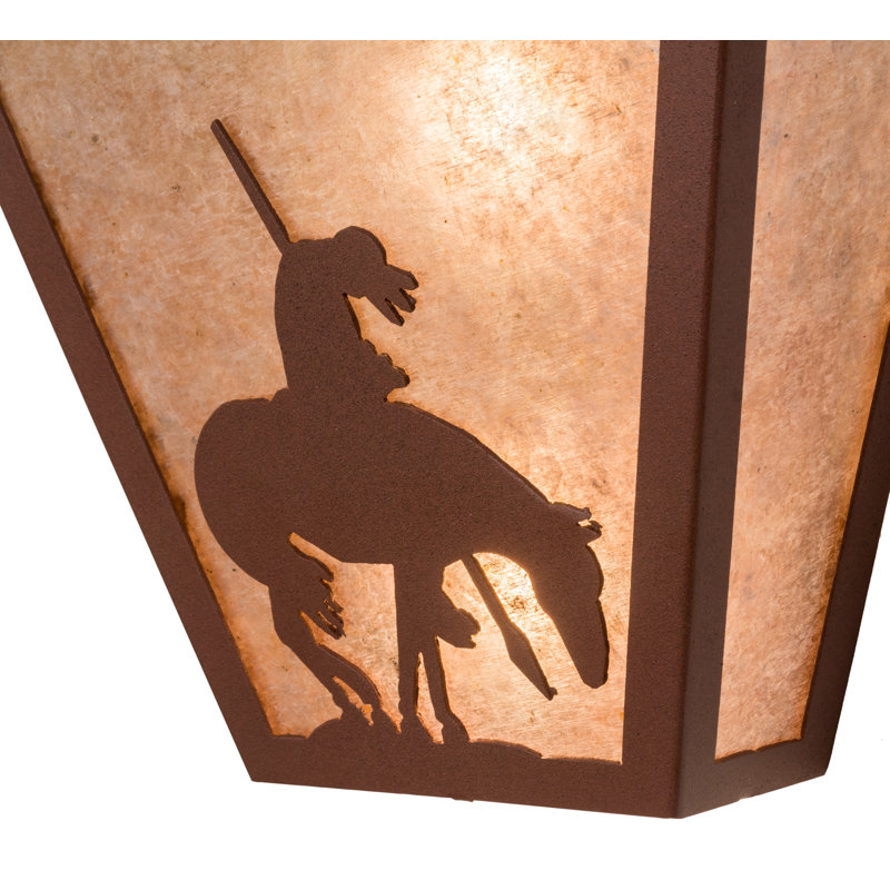 2 - Light Flush Mounted Sconce, Rust