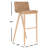 Saddle Upholstered Counter Stool with Metal Frame