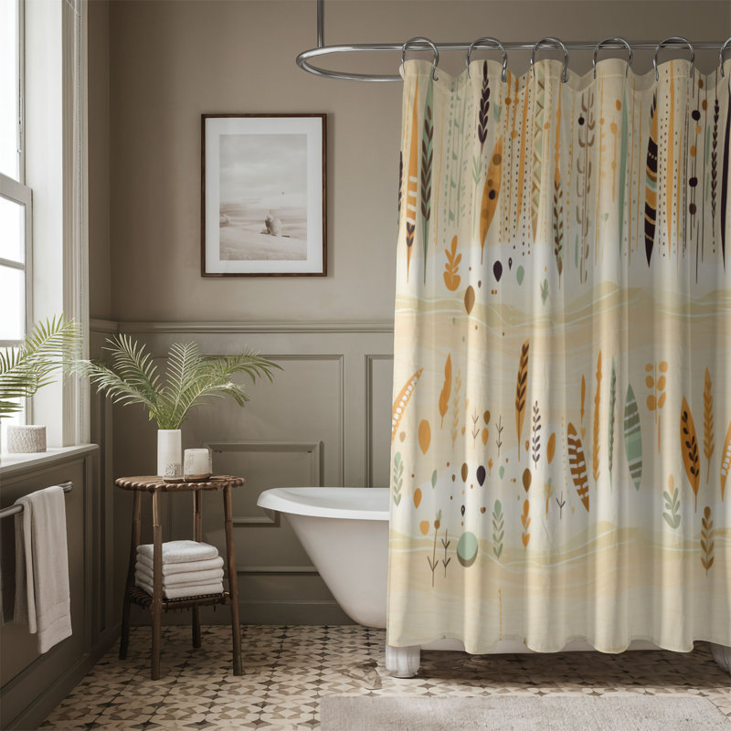 Rideau de douche Boho Serenity - Premium, H 74 po x l 71 po