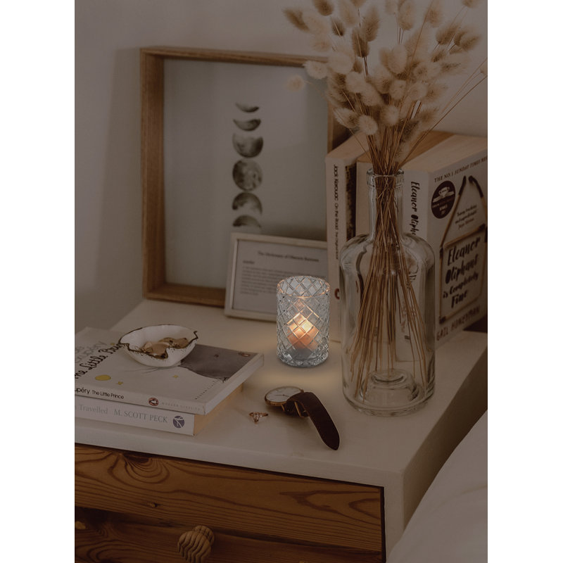 Ensemble de porte-votives en verre 4 pièces