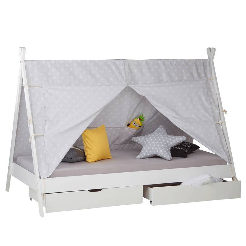Charbonneau European Single (90 X 200Cm) Solid Wood Bed by Mack + Milo, White