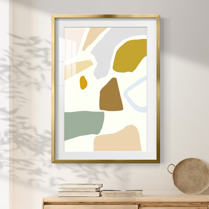 PastelSplotchesIIPremiumGalleryWrappedCanvas-Framed Print, 28.5" H x 20.5" W, Gold