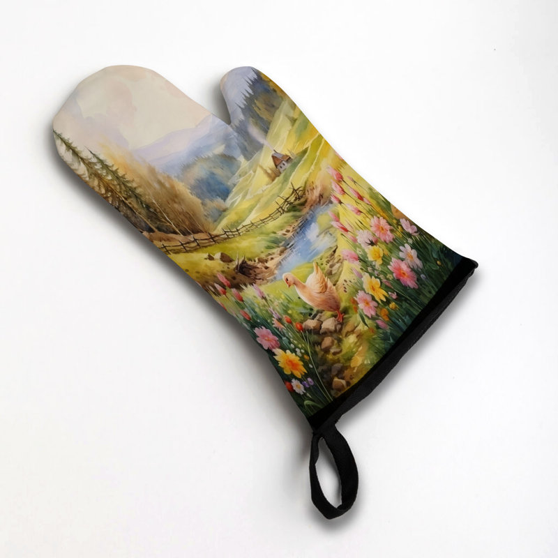 Spring in Bloom Oven Mitt Cotton Twill