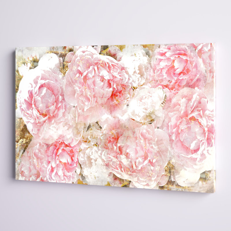 « roses », impression sur toile oliver gal, H 30 po x l 45 po, Toile tendue