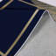 Tapis bleu marine / doré rectangulaire en polyester tissé à la machine 5 pi 11 po x 9 pi 2 po Annville