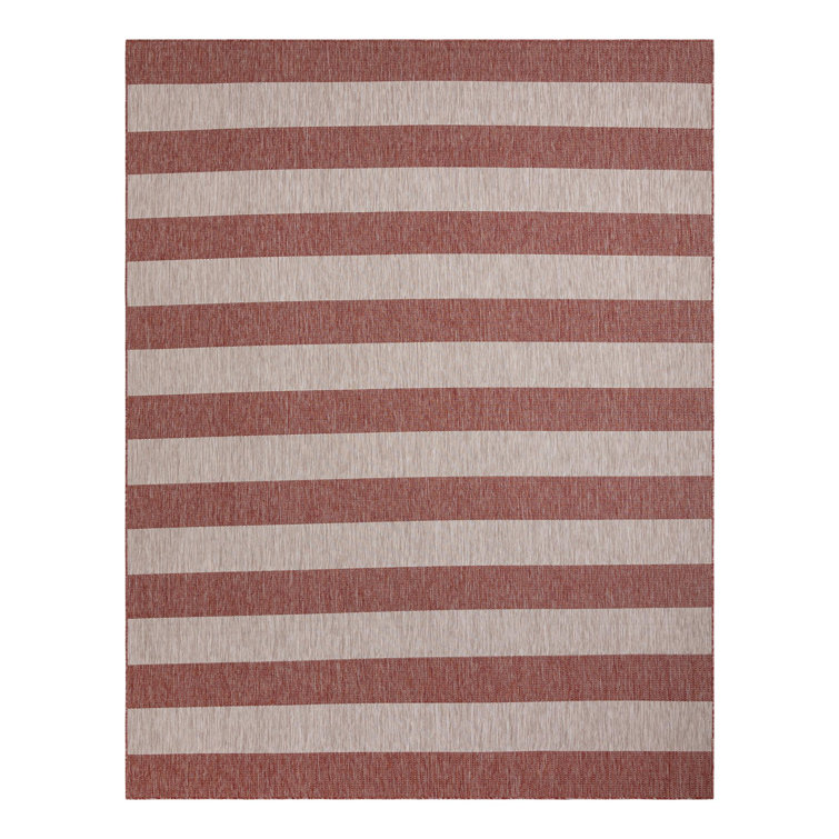 Simkins Striped Indoor / Outdoor Rug