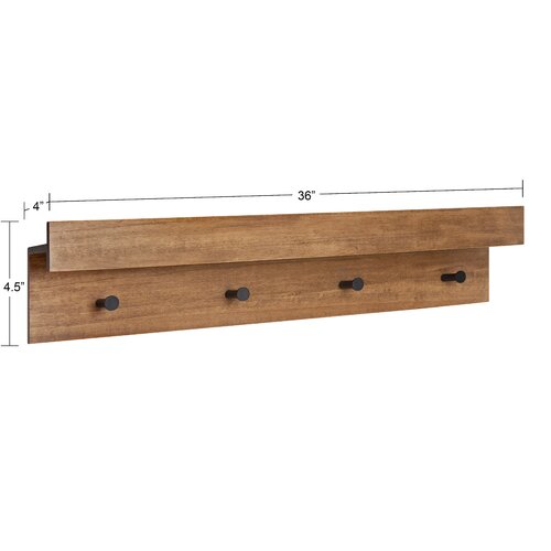 Mercury Row® Creager Accent Shelf with Hooks & Reviews | Wayfair