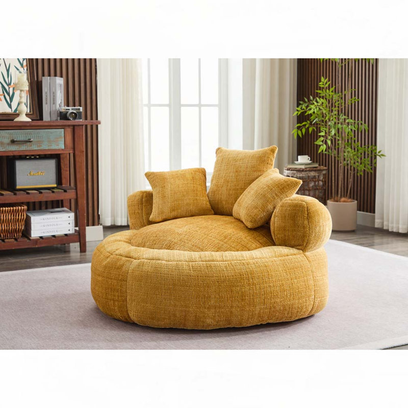 Fauteuils à billes en mousse, Jaune
