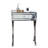 Toby 27" Tall Mirrored Nightstand 1-Drawer Metal Cross-legs