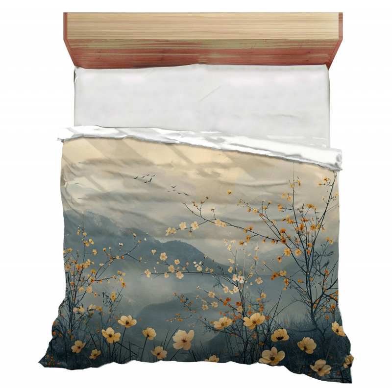 Édredon Wildflowers Bedding Nature paysage serein, Édredon simple TG