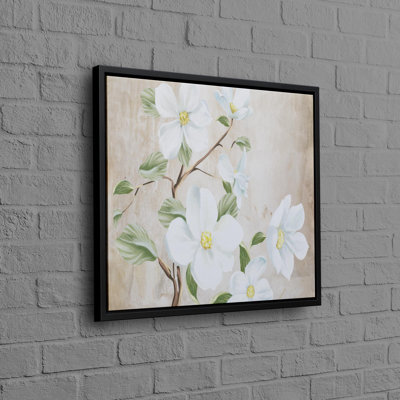 Motif de marguerite blanche sur toile de coton, idéal pour rehausser l'esthétique des espaces intérieurs et parfait comme cadeau réfléchi