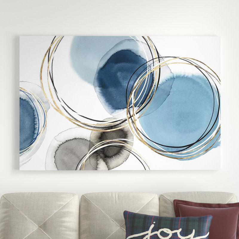 «Infinity Indigo II» par Isabelle Z - reproduction d'art, H 40 po x l 60 po x 1,5 po, Toile tendue, Toile tendue