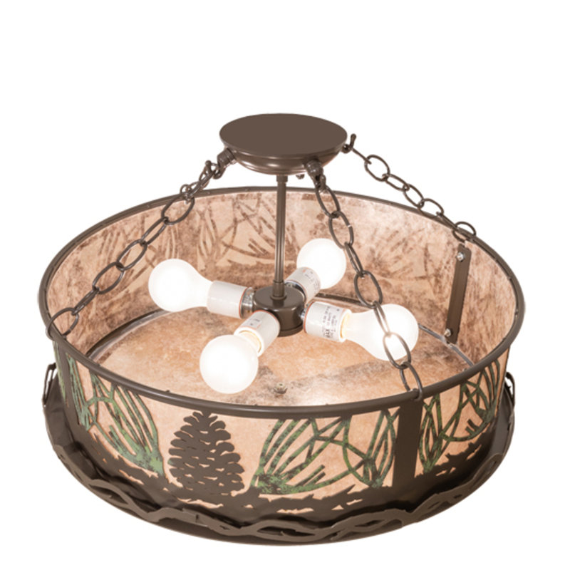 Mountain Pine 4 - Light Semi Flush Mount
