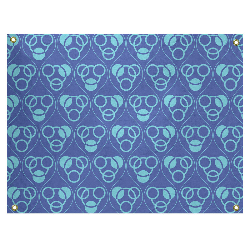 Tapisserie, H 59 po x l 80 po, Bleu / bleu sarcelle